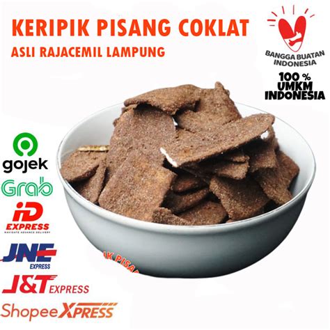 Jual Keripik Pisang Cokelat Kripik Pisang Coklat Lampung Pisang Kepok