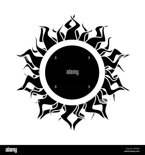 Abstract Isolated Black Sun Vector Stock Vector Image And Art Alamy