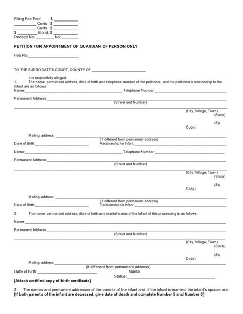 Notarized Guardianship Letter Free Printable Guardianship Forms Texas