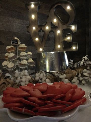 Rehearsal Dinner Dessert Table With Carrot Cupcakes Red Frosted