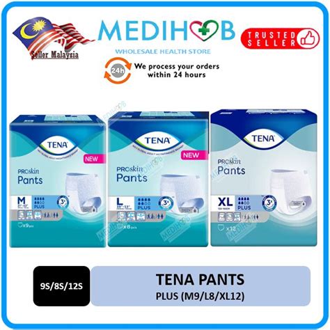 Tena Pants Plus Adult Diapers Lampin Dewasa M9l8xl12 Shopee Singapore