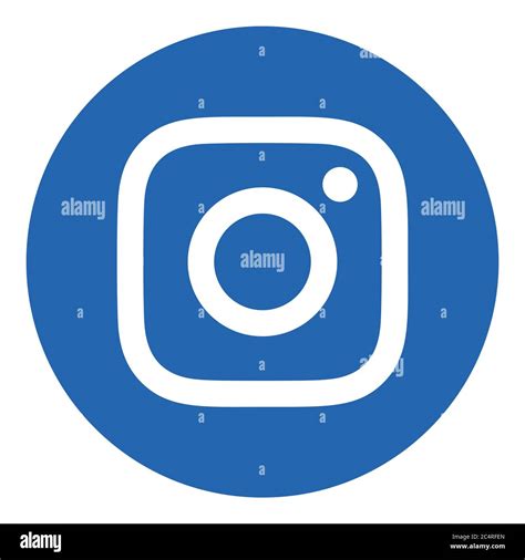 VORONEZH, RUSSIA - NOVEMBER 21, 2019: Instagram logo round icon in blue ...