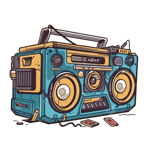 Boombox Clipart Boombox Radio Kartun Cetak Digital Vektor Kotak Booming Clipart Kartun Png