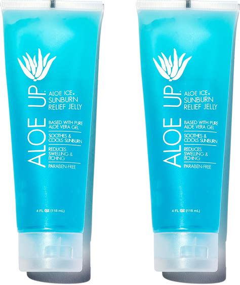 Aloe Up Ice Sunburn Relief Jelly Pure Aloe Vera Gel Sunburn Relief For Adults