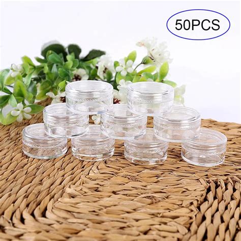 50 pièces Set 3 5g cosmétique vide bouteille circulaire en plastique