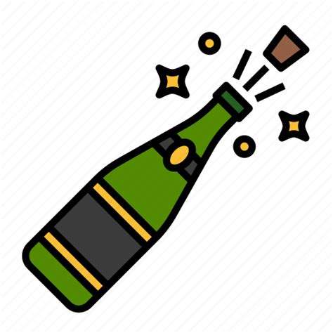 Bottle Celebration Champagne Party Drink Cheer Alcohol Icon