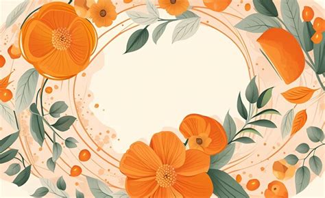 Premium Photo | Beautiful Orange Floral Background