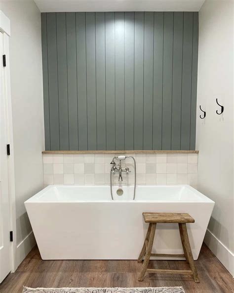 Gray Vertical Shiplap Accent Wall Soul And Lane