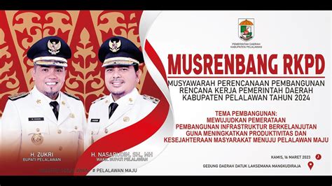 Musrenbang Rkpd Kabupaten Pelalawan Tahun Youtube