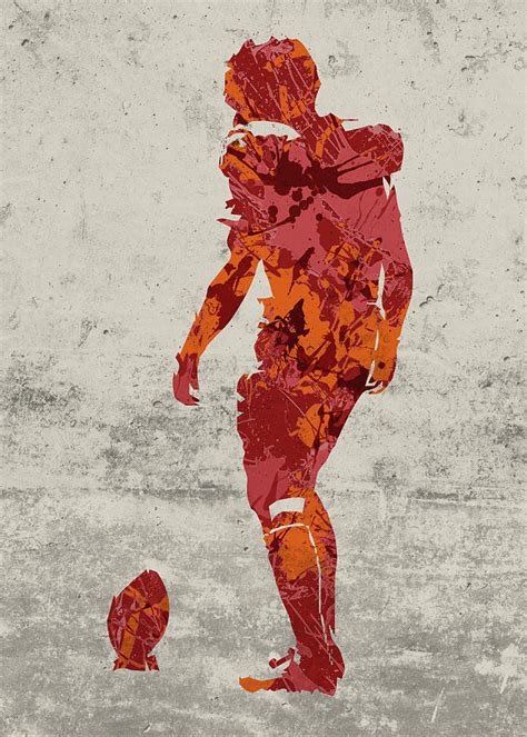 Tampa Bay Buccaneers Kicker Football Player Paint Splatters Abstract