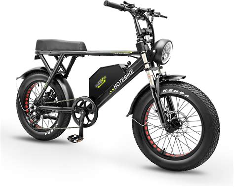 Hotebike Electric Bike For Adults 1000w Motor 20 Fat Tire Ebike 30mph 48v 24ah