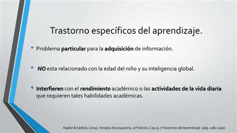 Trastornos Específicos Del Aprendizaje Ppt