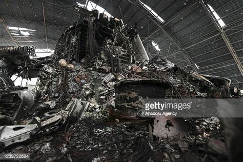 A View Of The Wreckage Of Antonov An 225 Mriya Cargo Plane The News