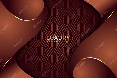 Premium Vector Luxurious Elegant Golden Brown Background