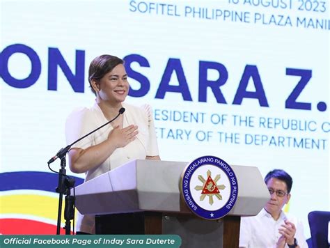 Vp At Education Sec Sara Duterte Nagbigay Ng Mensahe Sa Pagkakatatag