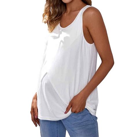 Yievot Womens Maternity Tank Tops Basic Nursing Tops For Summer Casual