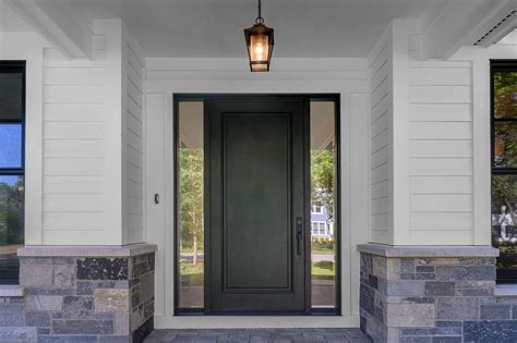 classic single front door with sidelites, clear beveled glass Gallery, Euro Technolody Doors by ...