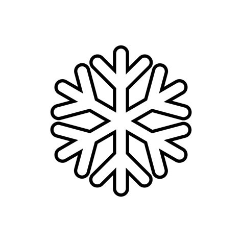 Snowflake Icon Outline Style Design Vector 13648484 Vector Art At Vecteezy