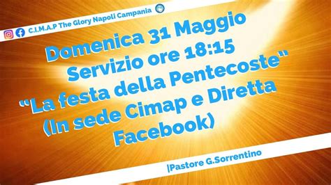 Servizio Del Maggio Cimap The Glory Napoli Campania Pentecoste