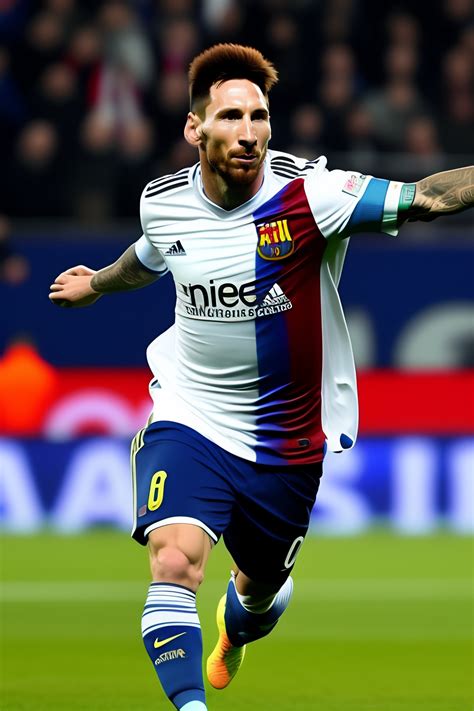 Lexica Lionel Messi Wearing Olympique Lyonnais Jersey