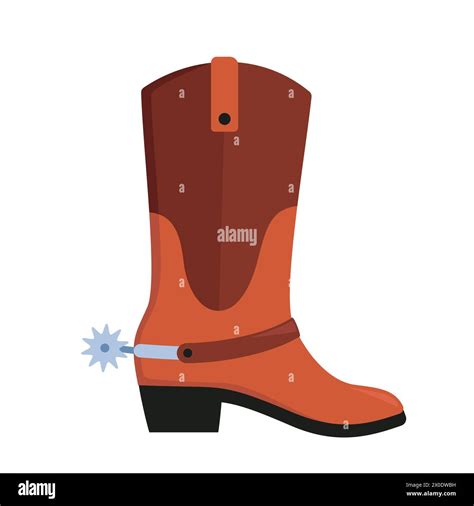 Cowboy Boot Icon Isolated On White Background Vector Illustration