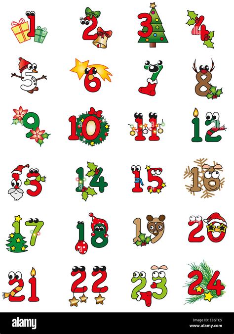 Christmas Numbers Font