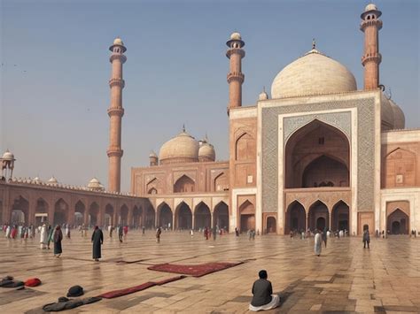 Premium Ai Image Jama Masjid Mosque Old Delhi India