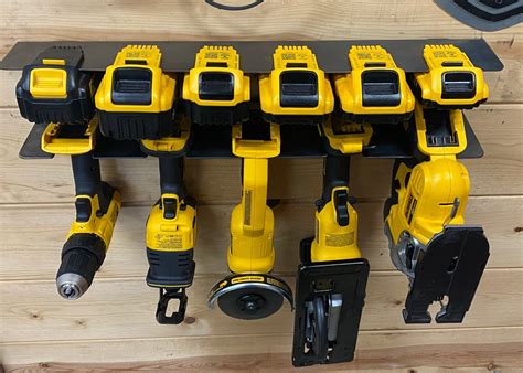 Dewalt 20v Power Tool Battery Holder Organizer Rack Etsy