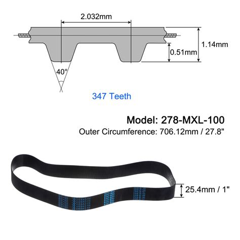 Mxl Timing Belt Teeth Closed Loop Timing Belt Length