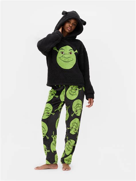 Sweat Capuche De Pyjama En Molleton Coordonner Personnage Shrek