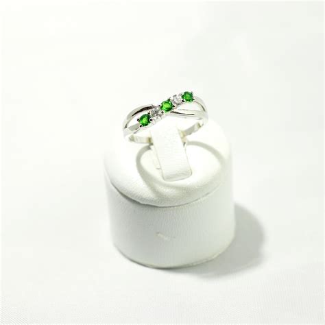 Bague Argent Infini Vert Bijoux L A R Ve