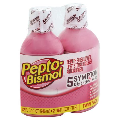 Pepto Bismol Upset Stomach Reliever Antidiarrheal Twin Pack