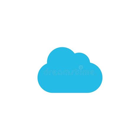 Nube Icono Azul De La Nube Aislado En El Fondo Blanco Icono Del Vector