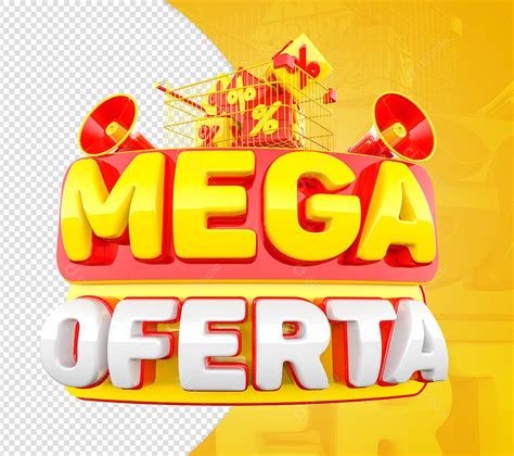 Mega Oferta Selo 3D Para Composição PSD download Designi