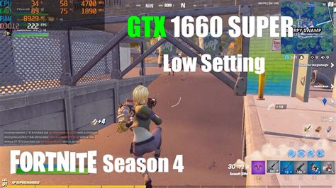 Fortnite GTX 1660 SUPER Low Setting 1080p YouTube