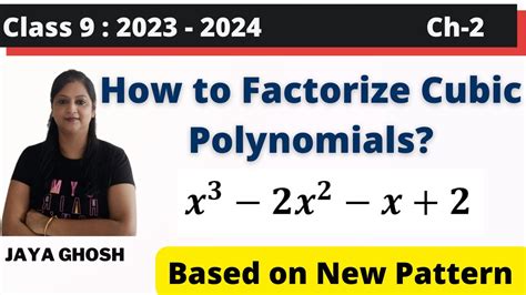 Factorisation Of Cubic Polynomial Class 9 Cubic Polynomial Cbse