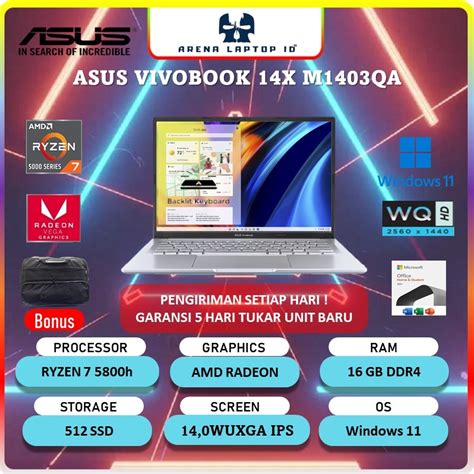 Jual Asus Vivobook X M Qa Ryzen H Gb Gb W Ohs