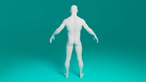 3D Model Male Basemesh VR AR Low Poly CGTrader