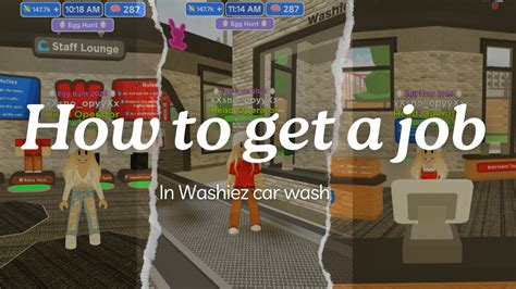 HOW TO GET A JOB AT WASHIEZ CAR WASH JJ Roblox YouTube