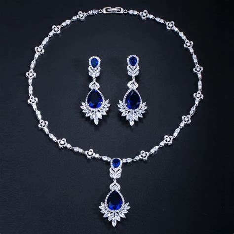 Cwwzircons Aaa Quality Cubic Zirconia Big Drop Royal Blue Bridal