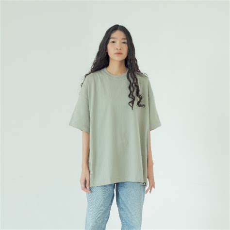 Jual Gilapolos Kaos Oversize Katun Combed 24S Basic Sage Green Shopee