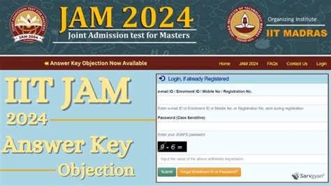 Iit Jam 2024 Answer Key Objection Started Raise Objections Till 28 Feb