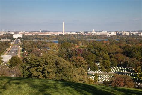 Washington DC Panorama Aerial View Of Arlington Hill Stock Images