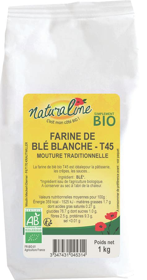 NATURALINE FARINE BLÉ T45 BIO 3347431045314 1 vendeur