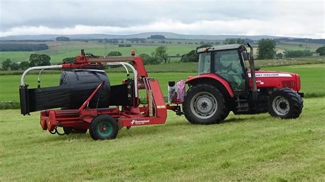 Cumbrian Silage 2019 Wrapping Bales With Massey Ferguson 5470