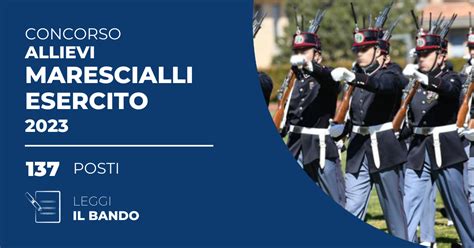 Concorso 137 Allievi Marescialli Esercito 2023