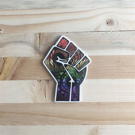 Pride Fist Rainbow Fist Resist Fist Protest Fist Love Is Etsy