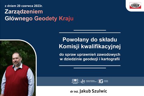 Dr In Jakub Szulwic W Sk Adzie Komisji Kwalifikacyjnej Do Spraw