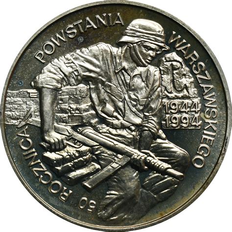 100 000 złotych 1994 50 rocznica Powstania Warszawskiego Aukcja