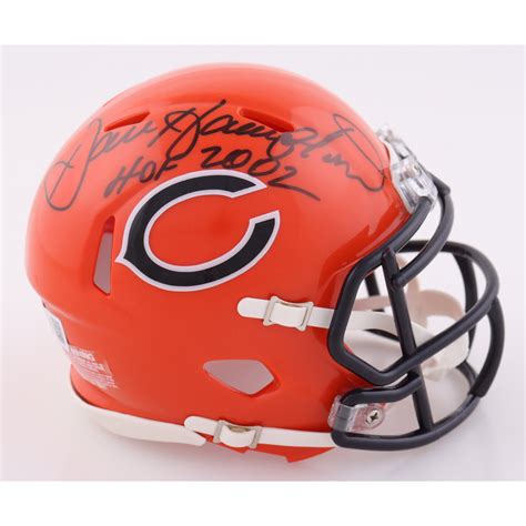 Dan Hampton Signed Bears Speed Mini Helmet Inscribed Hof